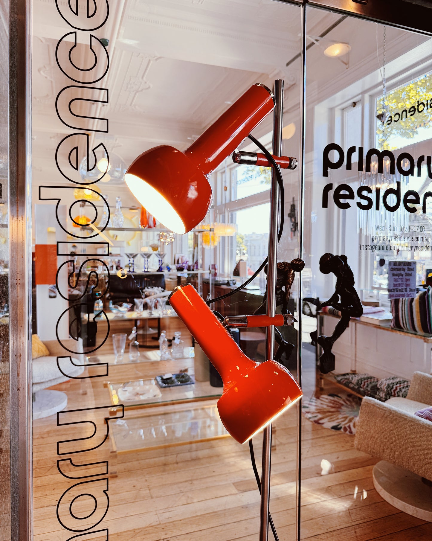 OSLO AUSTRALIA / Dual Head Floor Lamp - Orange