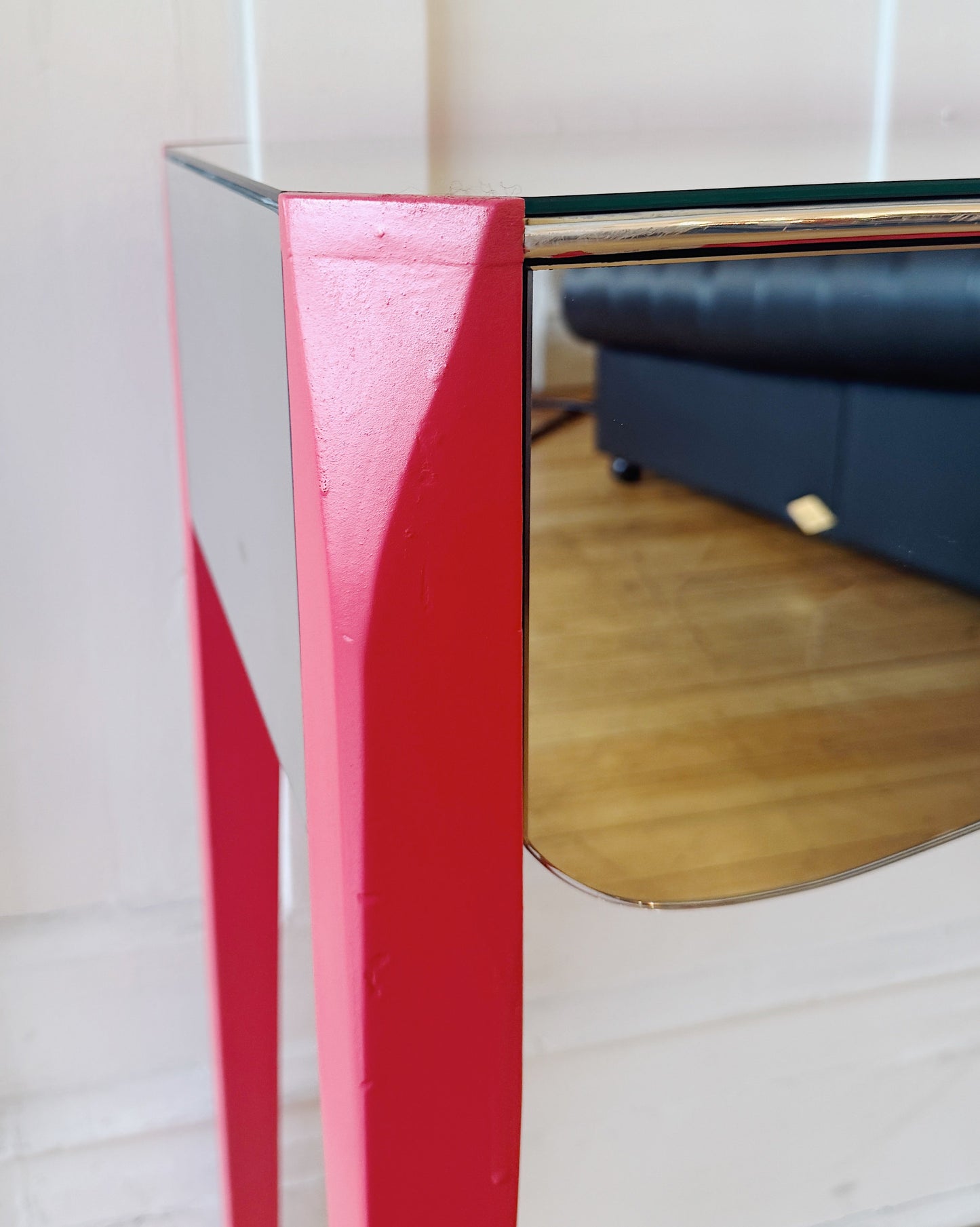 CUSTOM / Mirror Console w/Watermelon Frame