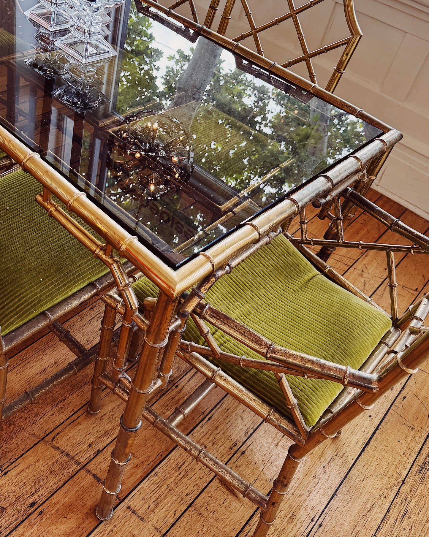 ITALIAN REGENCY / Vintage 1970s Solid Brass Dining Setting