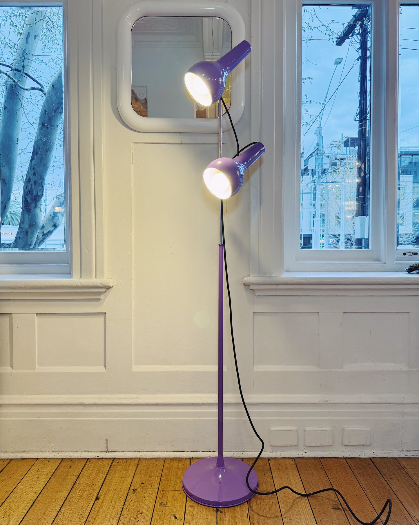 OSLO AUSTRALIA / Dual Head Floor Lamp - Purple