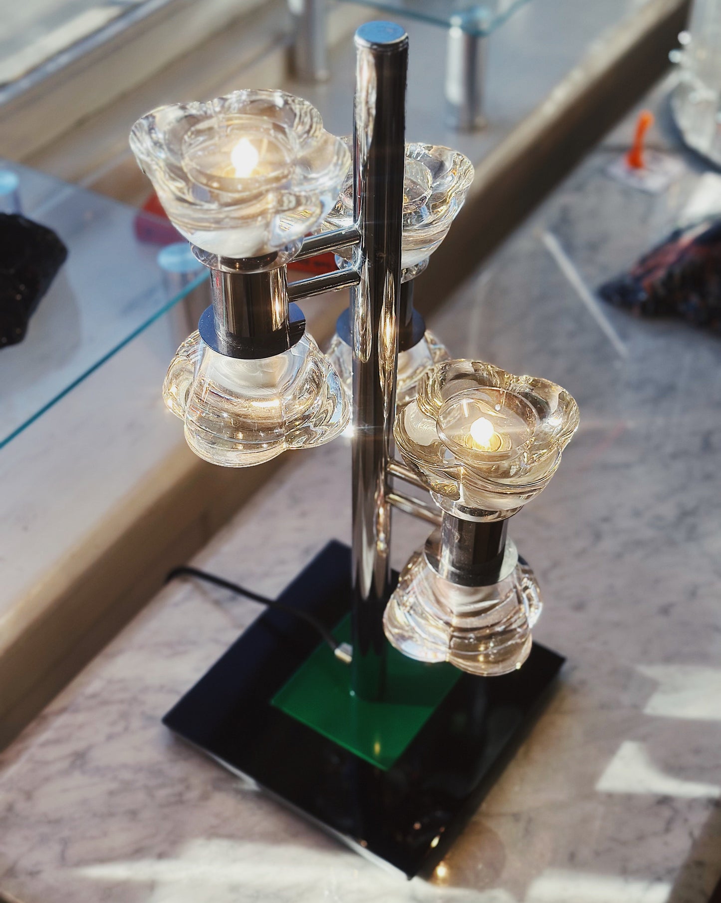 BESPOKE / Custom Flower Glass Table Lamp
