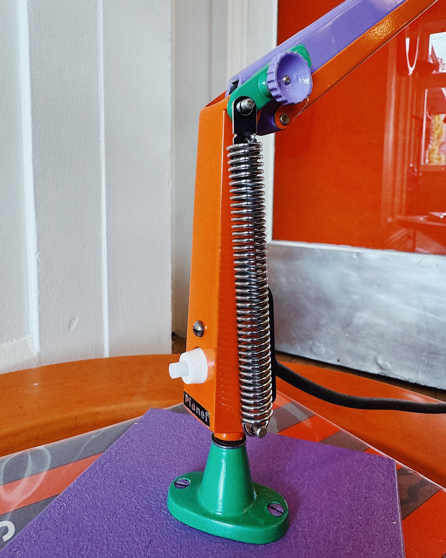 PLANET / Vintage Studio K Desk Lamp w/custom Secondary Multicolour Paintwork