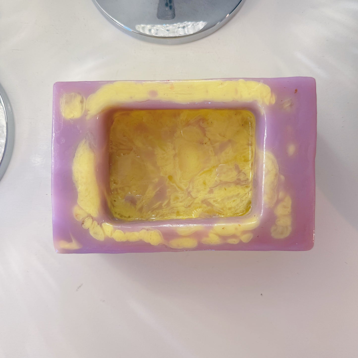RESIN / Vessel / Handmade / Lilac & Yellow