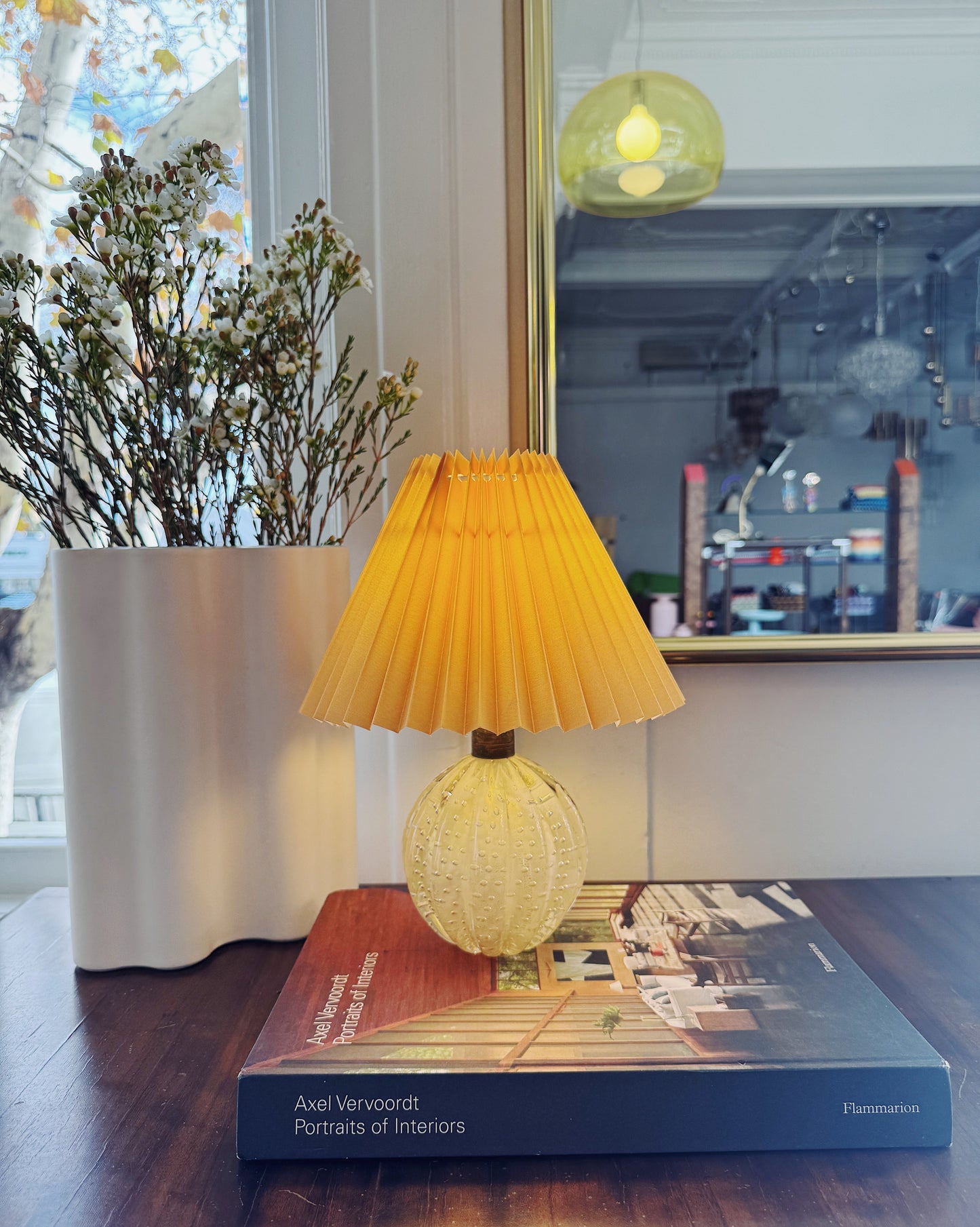 MURANO / Venetian Bullicante Glass Lamp