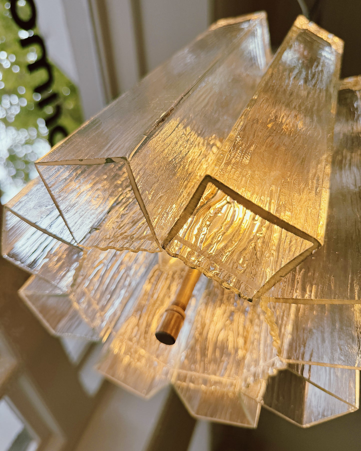 DORIA LEUCHTEN / Murano Squared Tronchi Chandelier