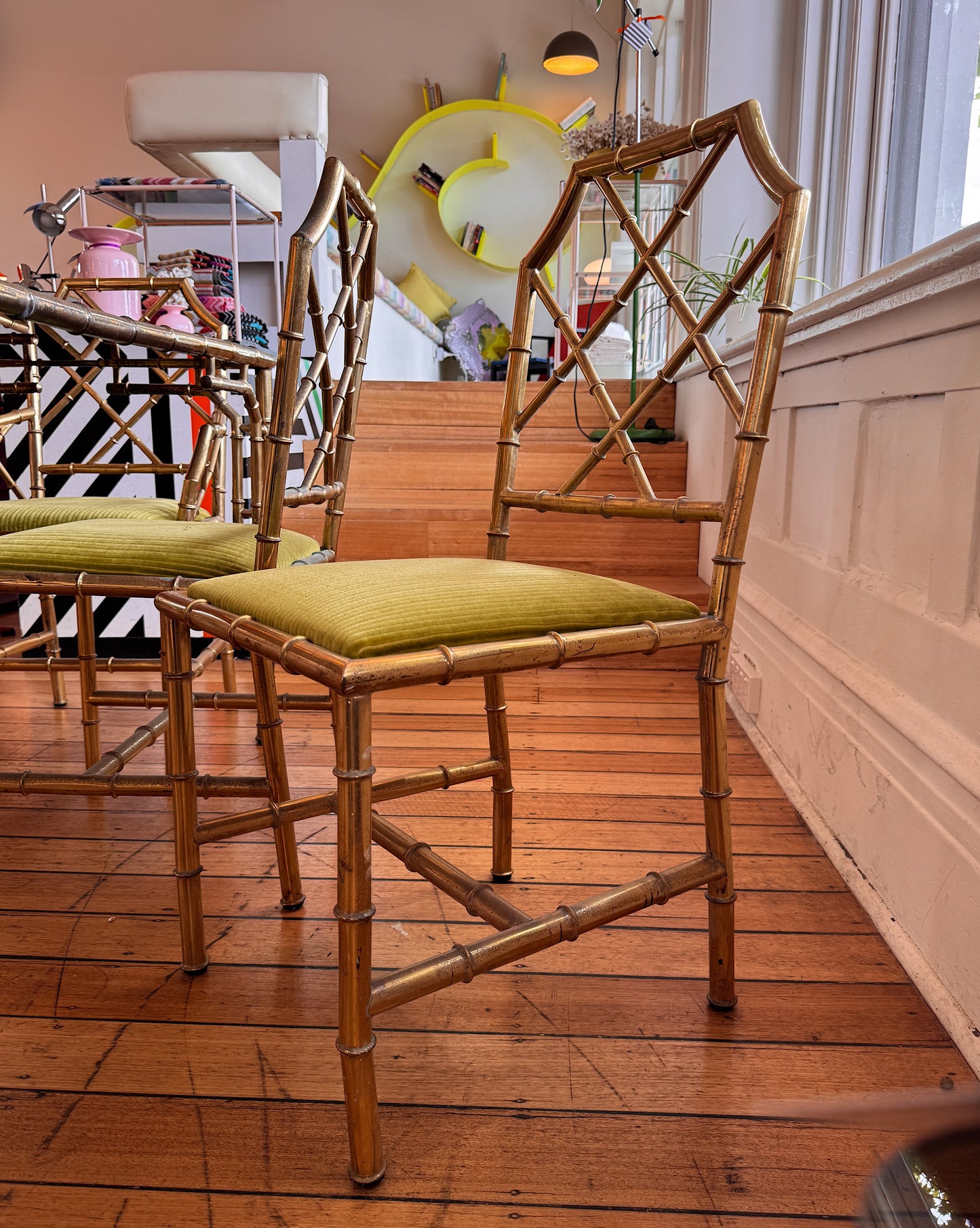 ITALIAN REGENCY / Vintage 1970s Solid Brass Dining Setting