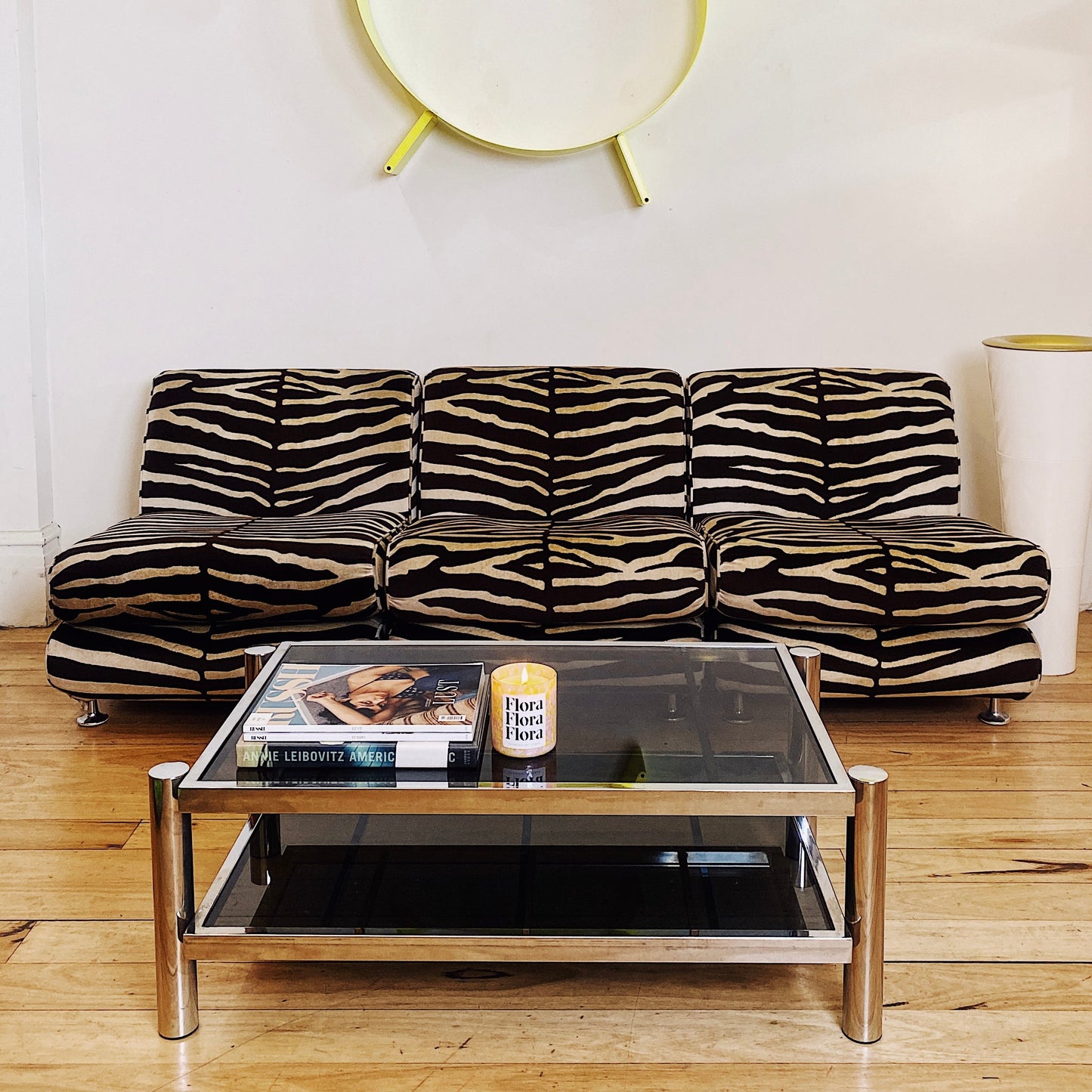 VINTAGE / Heavy Chrome Coffee Table