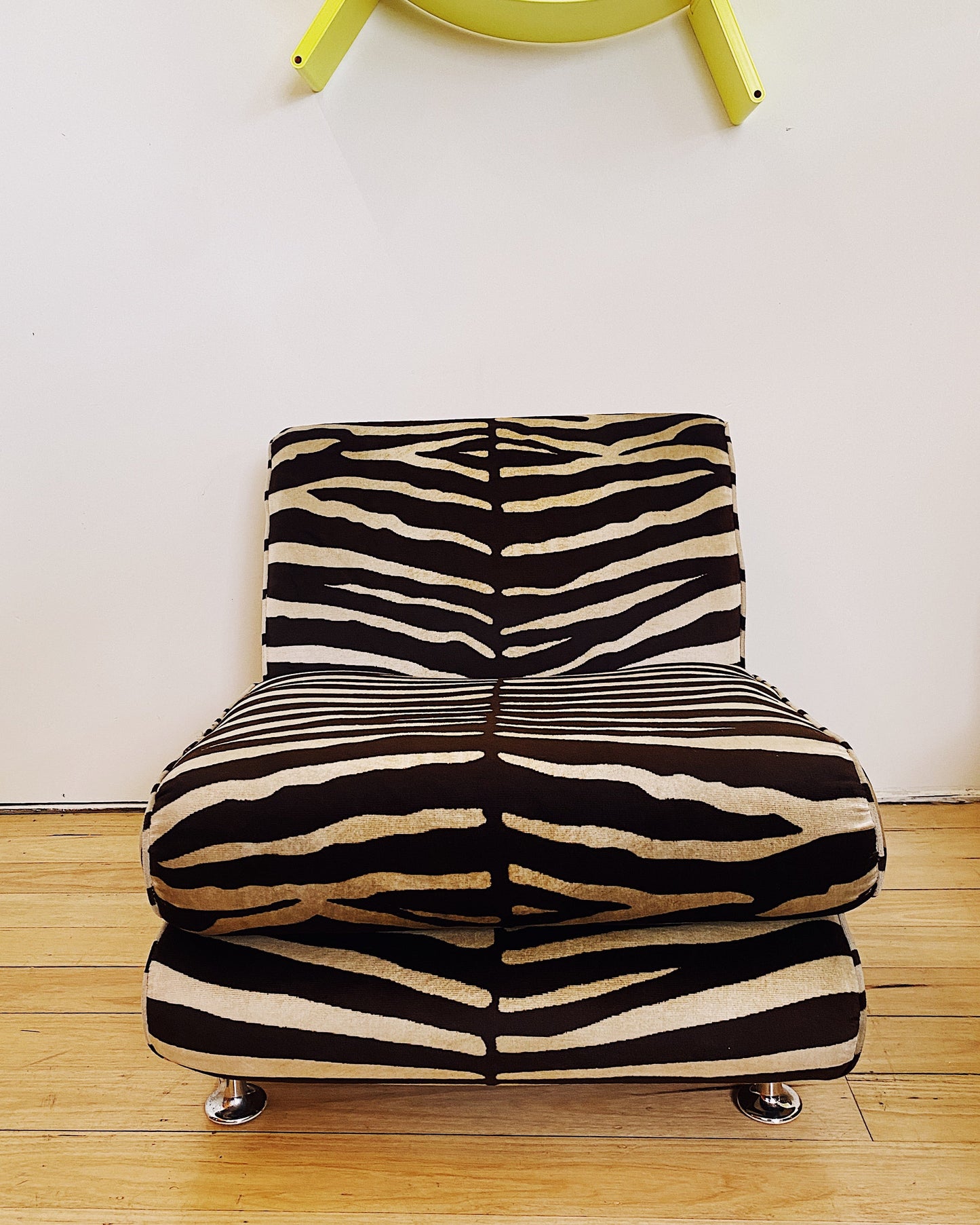 ITALIAN MODULAR / Zebra Print Velour Chairs