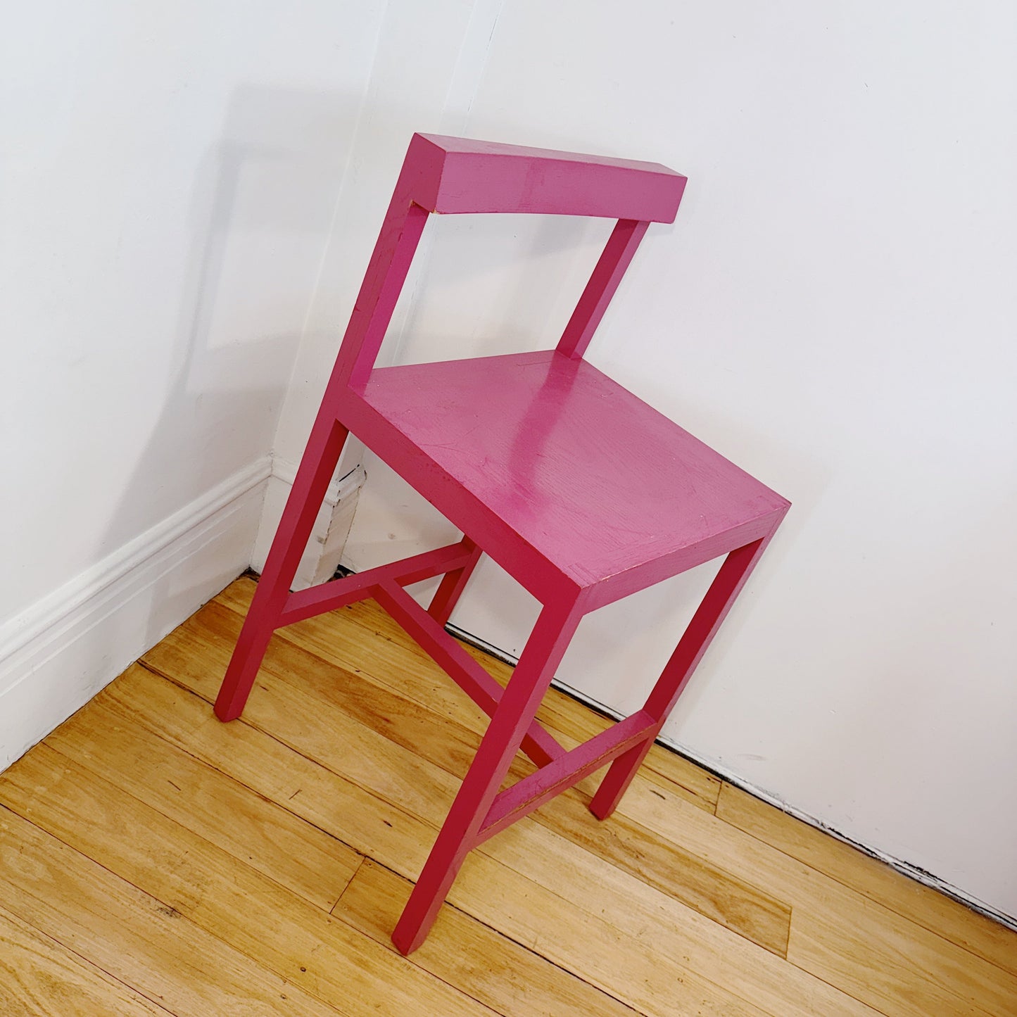 SCHIAVELLO / XL Wood Stools - PINK