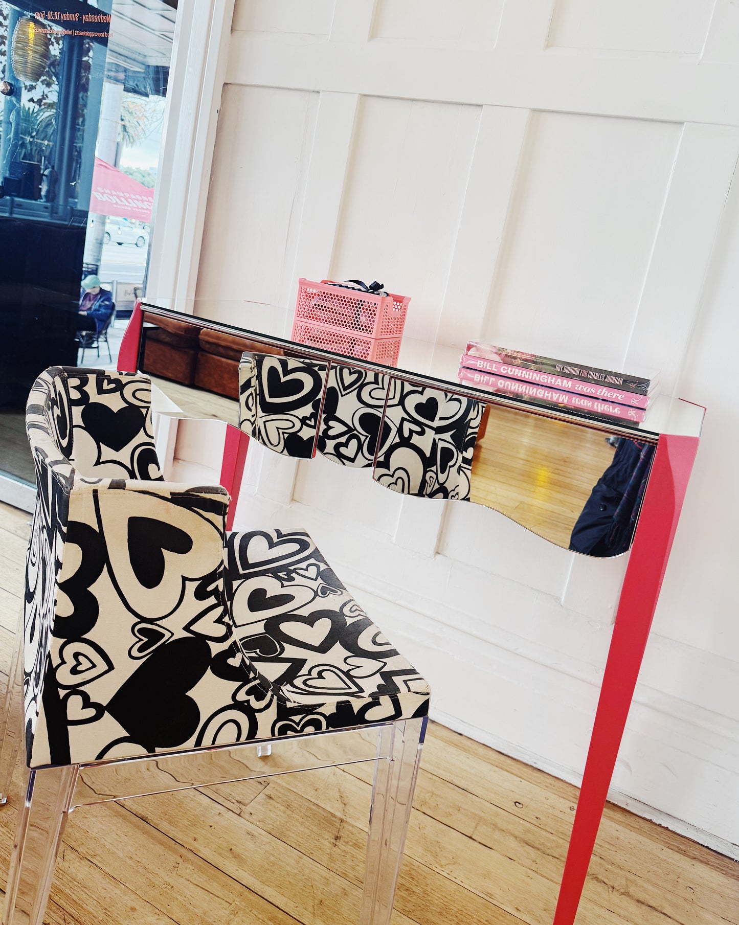 CUSTOM / Mirror Console w/Watermelon Frame