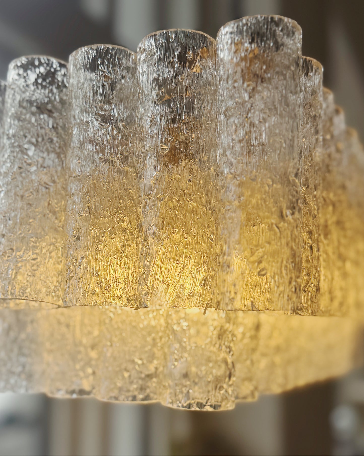 DORIA LEUCHTEN / Icicle Tronchi Glass Rectangular Chandelier