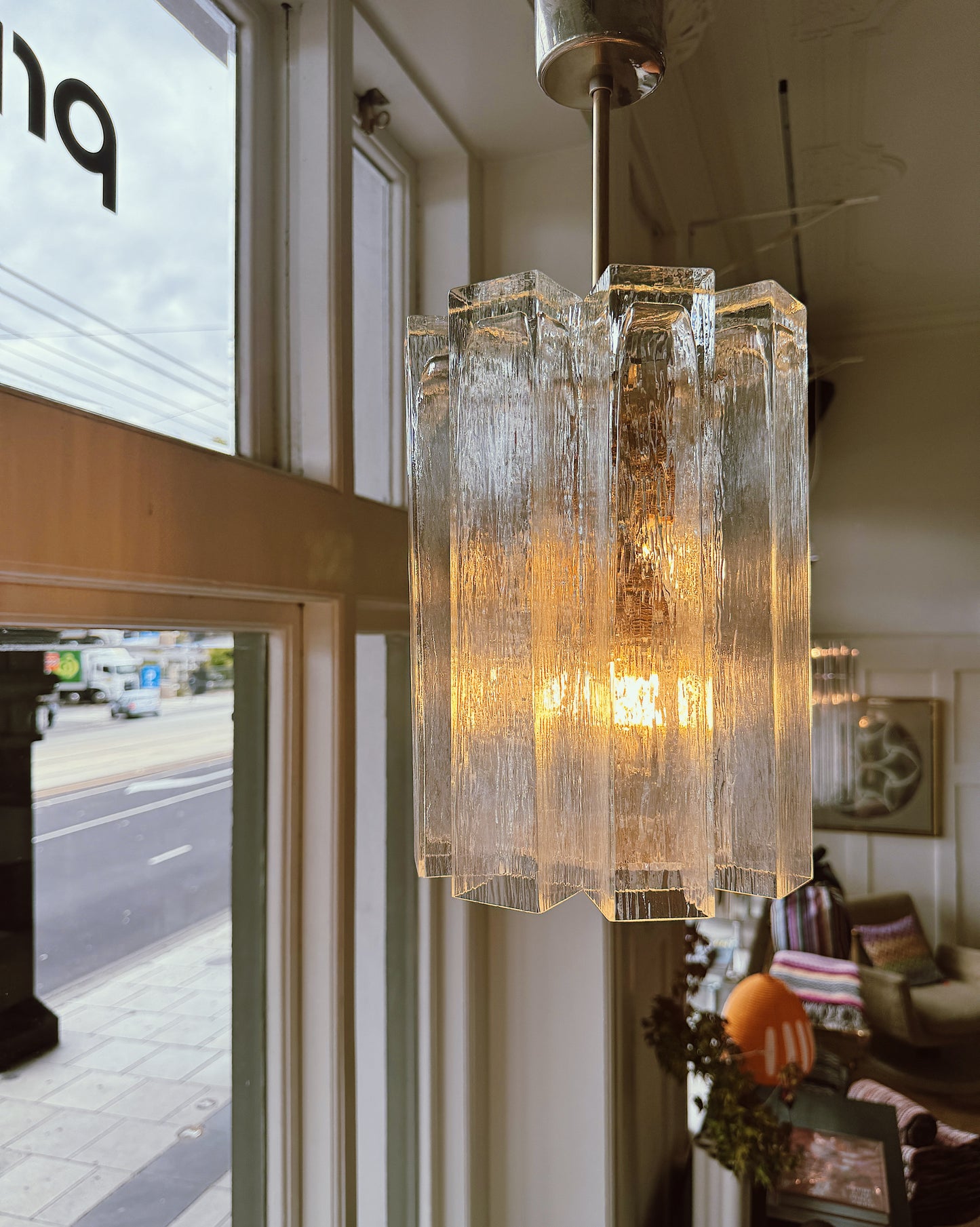 DORIA LEUCHTEN / Murano Squared Tronchi Chandelier