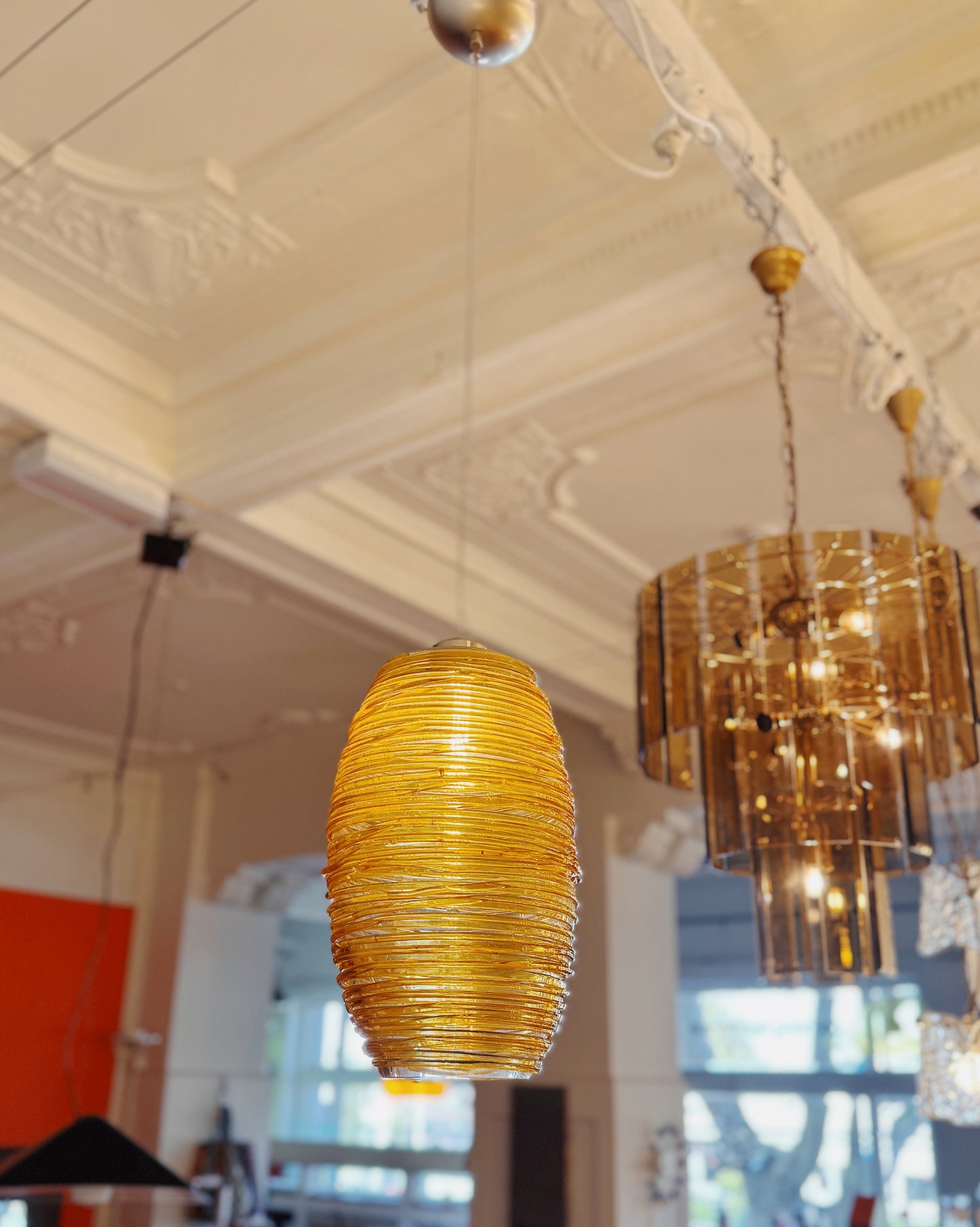 VISTOSI / Italian Designer Glass “Damasco” Pendant Light