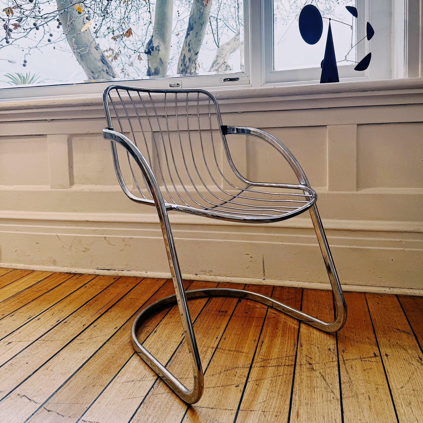 SPACE AGE / Italian Curved Chrome Chairs