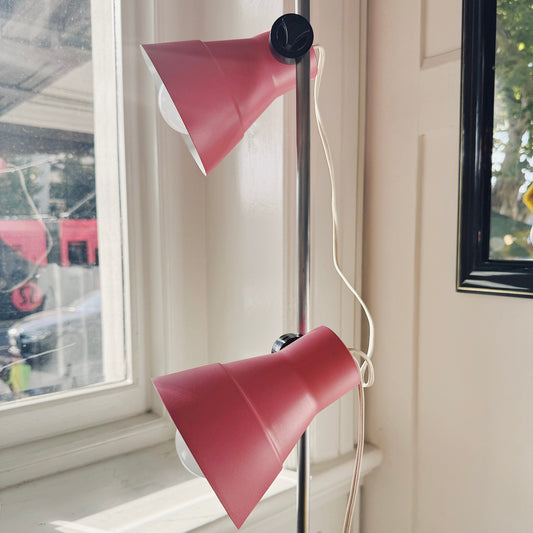 VINTAGE / DUAL HEAD PINK LAMP
