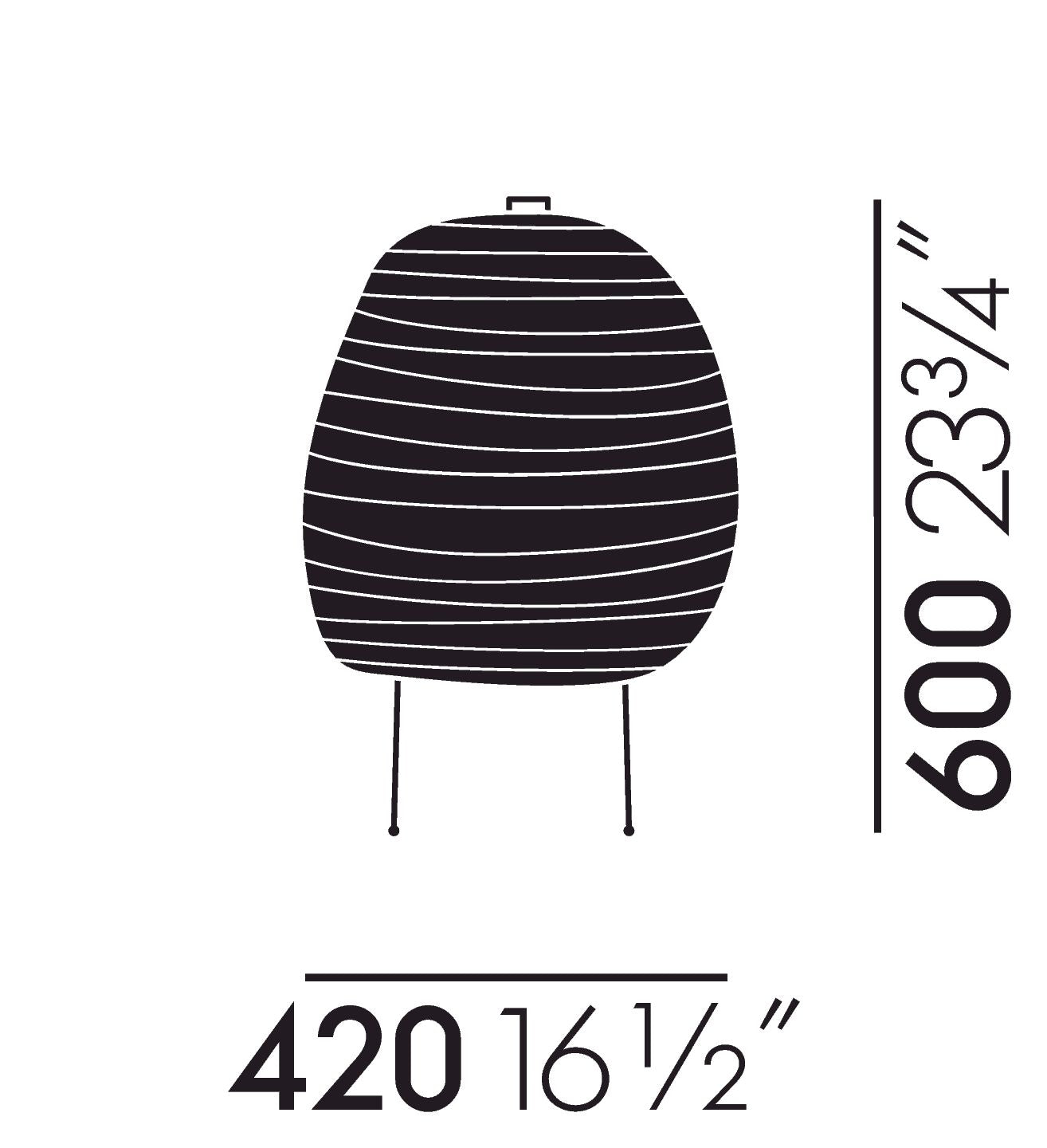 AKARI / 20N Table Light by Isamu Noguchi