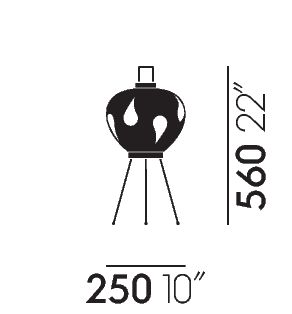 VITRA / Akari 3AD Floor Lamp by Isamu Noguchi