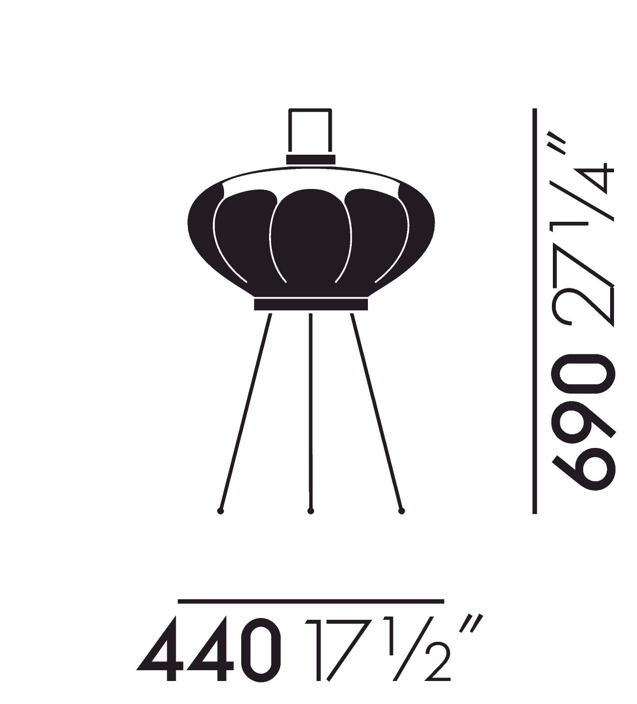 VITRA / Akari 9AD Floor Lamp by Isamu Noguchi