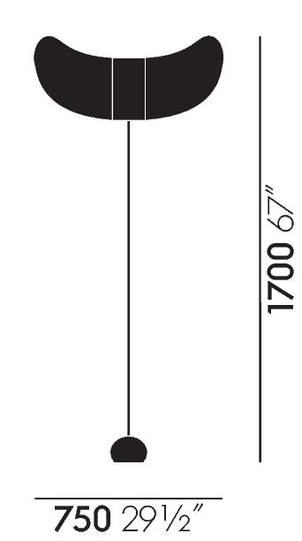 VITRA / Akari BB3-33S Floor Lamp by Isamu Noguchi