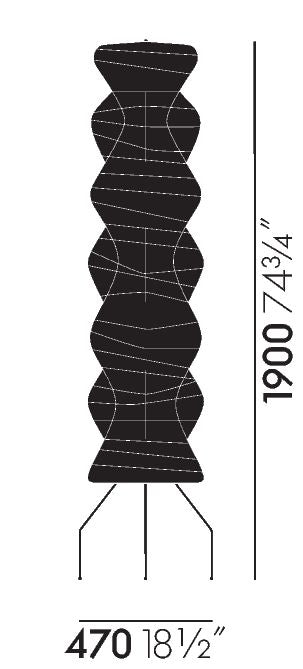 VITRA / Akari UF4-33N Floor Lamp by Isamu Noguchi