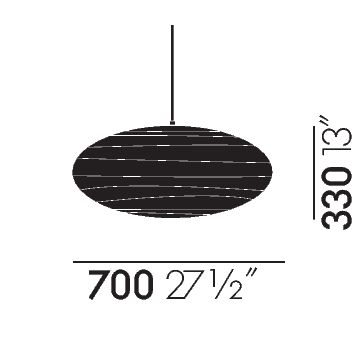 VITRA / Akari 70EN Light Sculpture by Isamu Noguchi