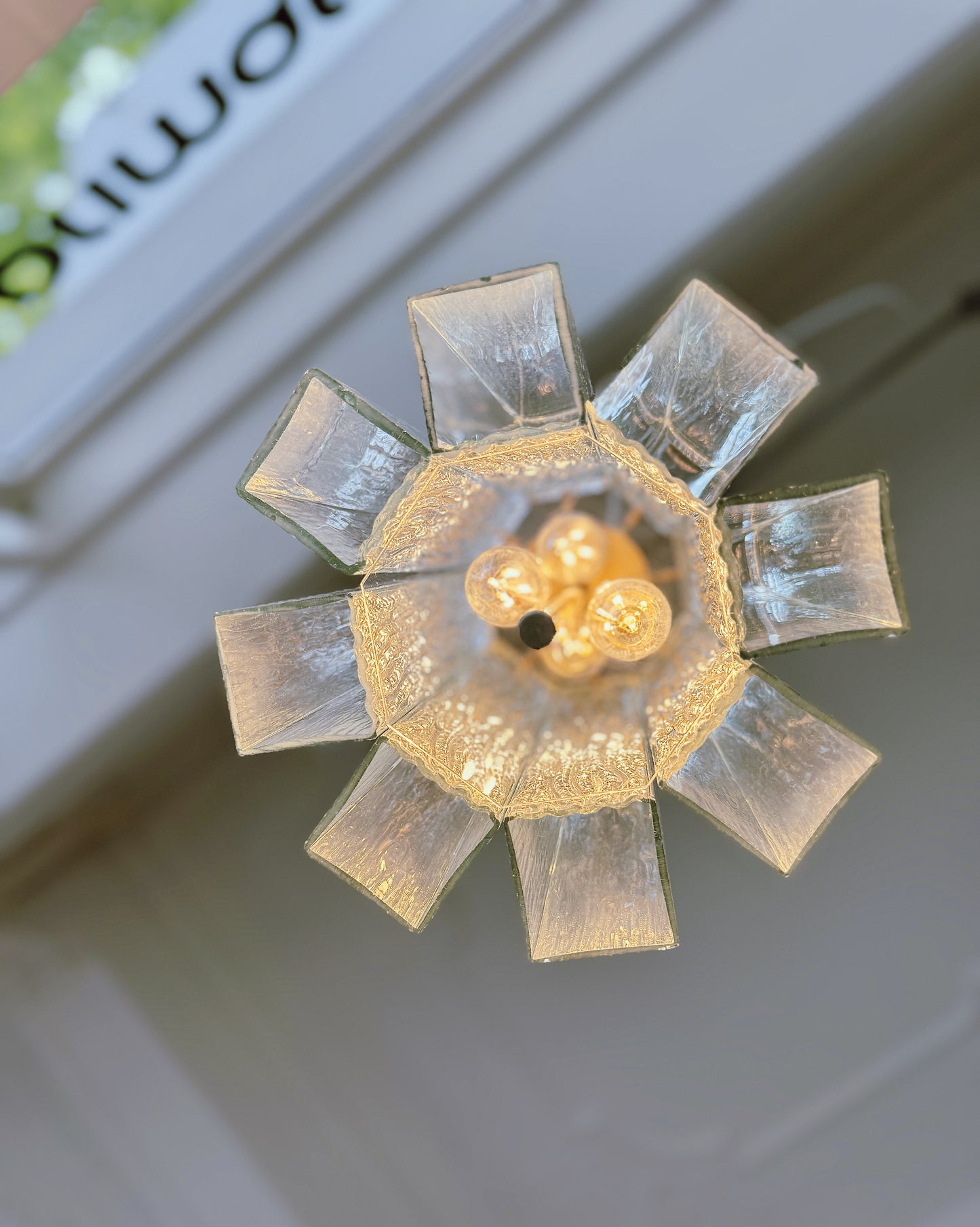 DORIA LEUCHTEN / Murano Squared Tronchi Chandelier