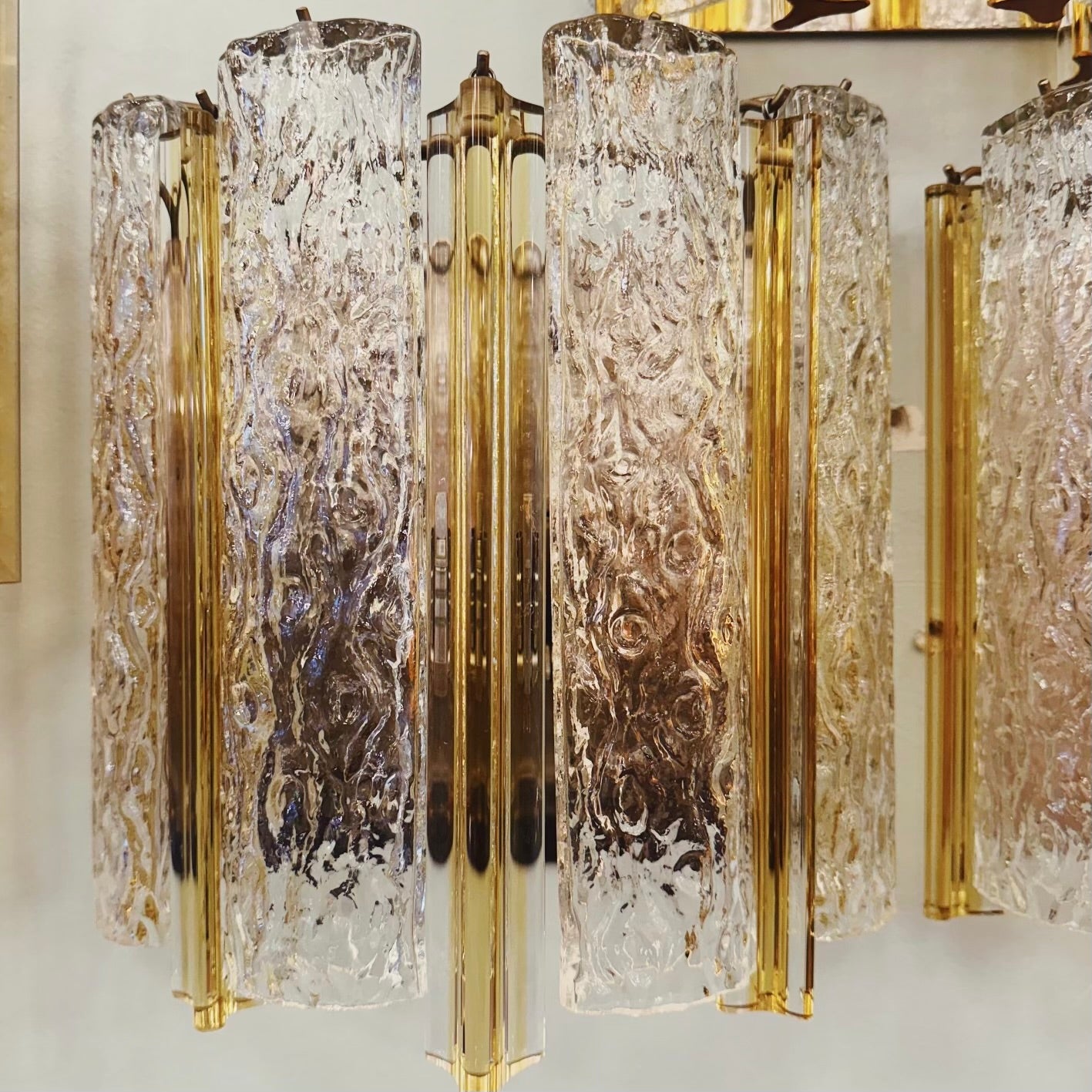 VENINI / 1960s Trilobi Murano Glass Wall Lights