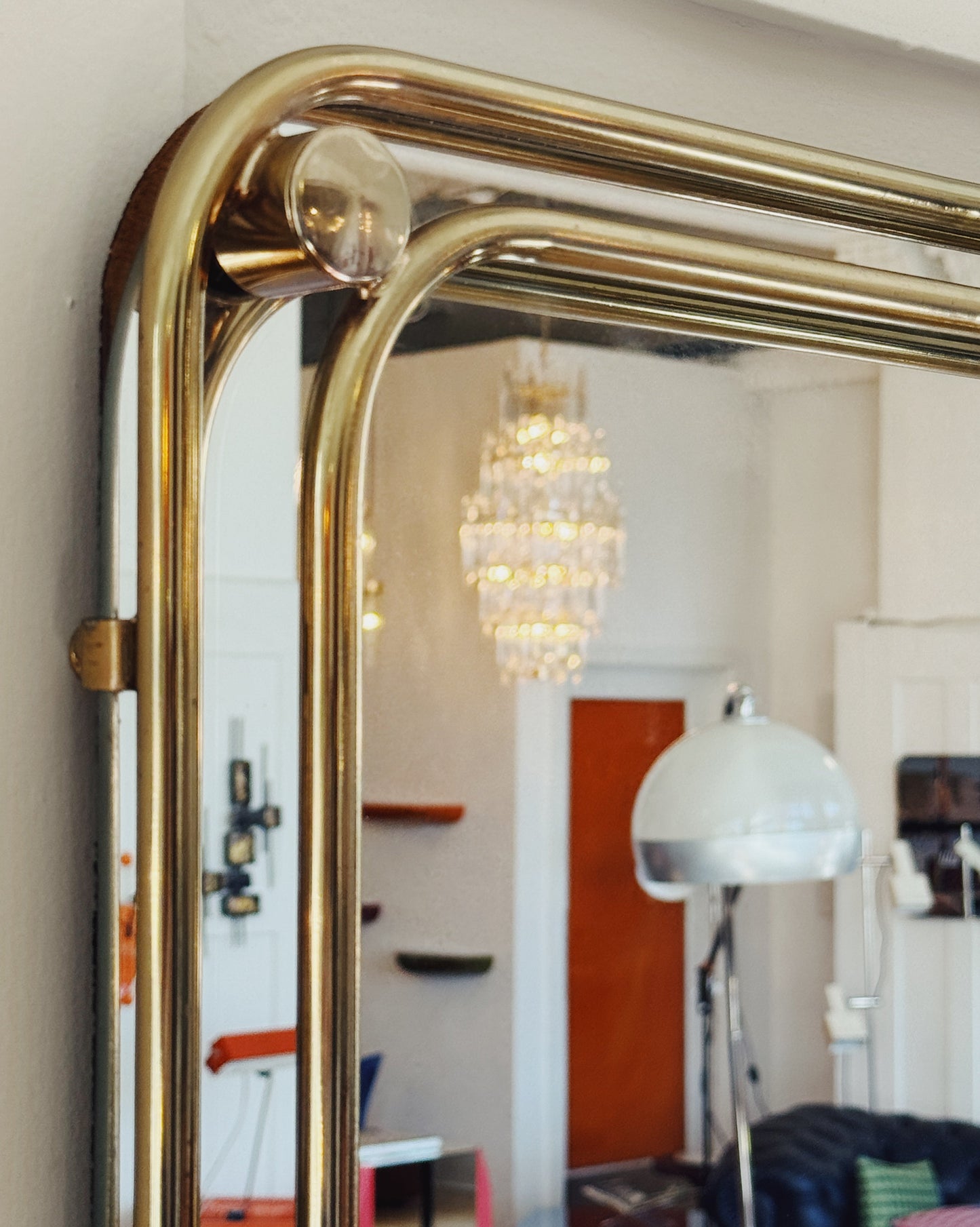 1970s REGENCY / Gold Framed Mirror