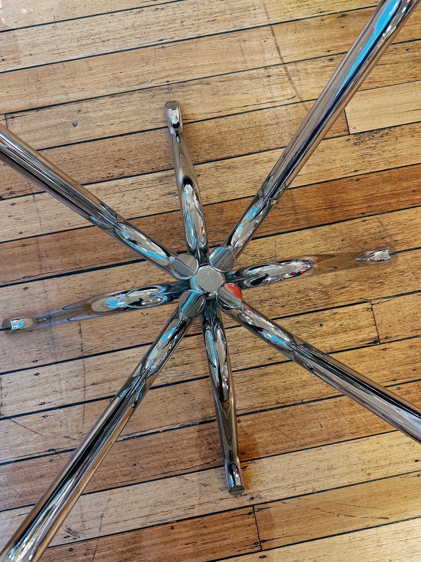 VINTAGE / 1970s Octopus Chrome Dining Table