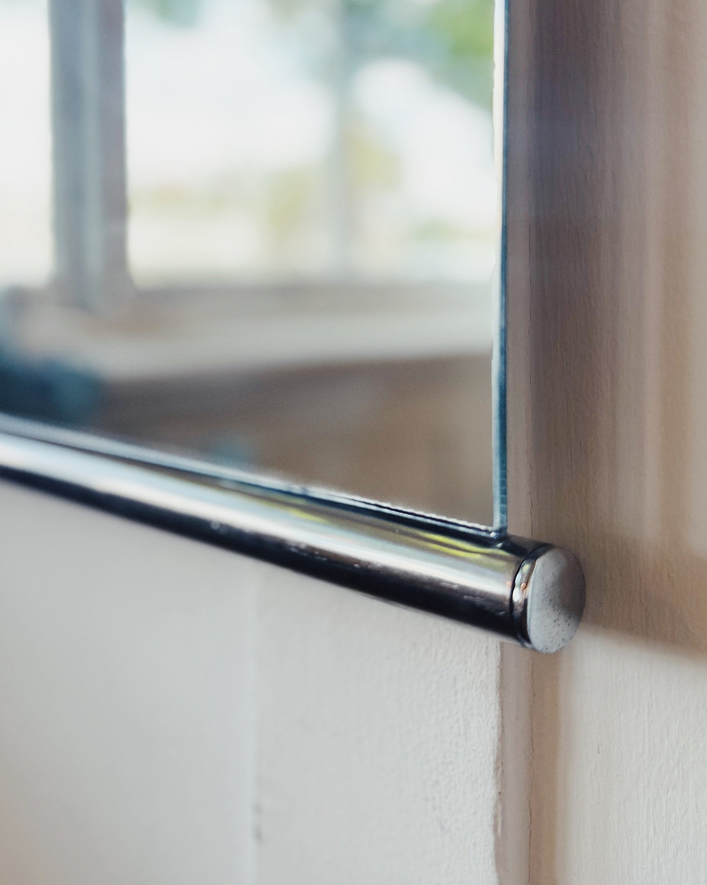 VINTAGE / Chrome Scroll Mirror