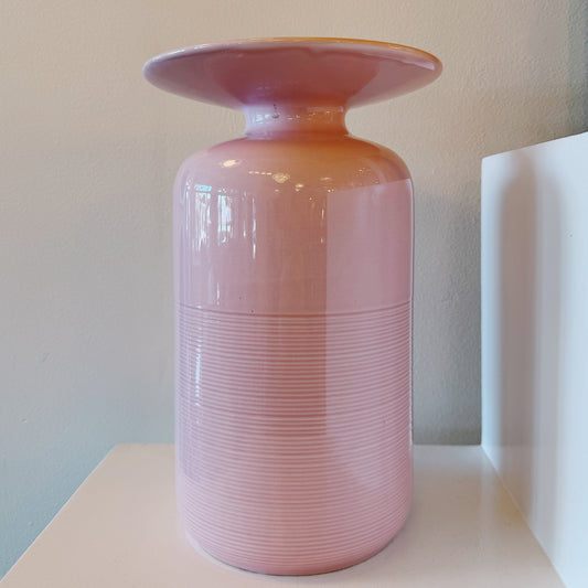 VINTAGE / Ceramic Post Modern Vase - Pastel Pink