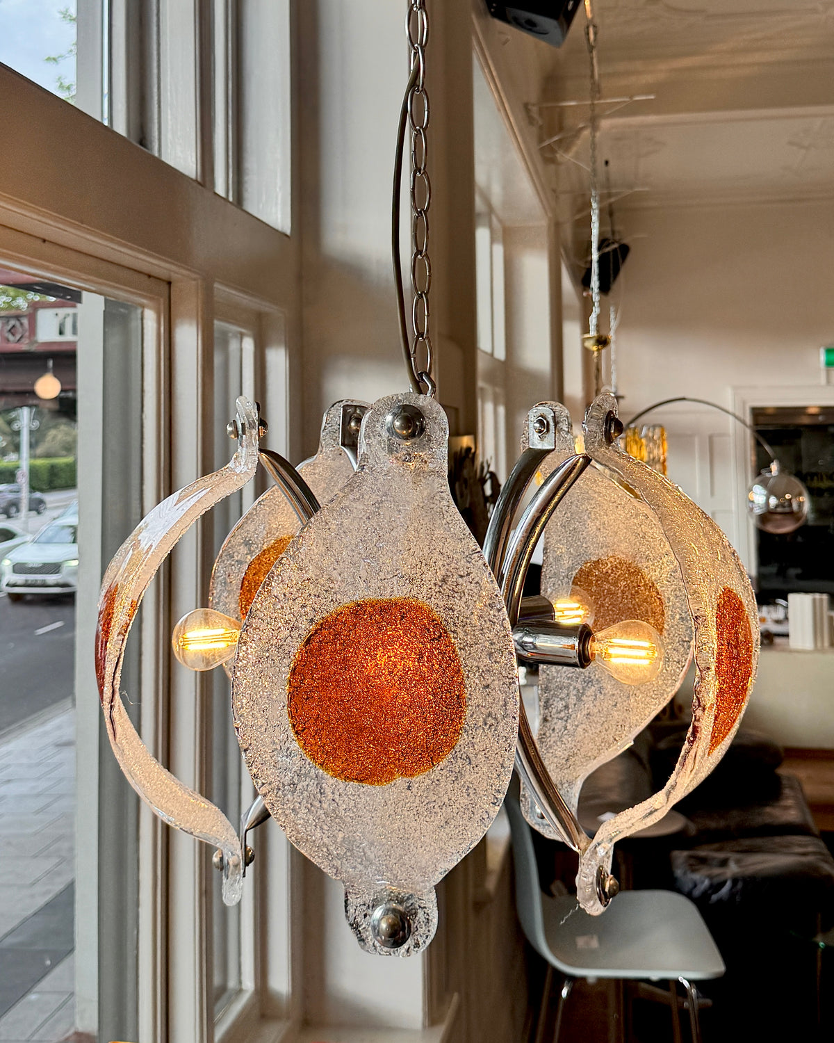 VINTAGE / Mazzega Murano Glass Chandelier