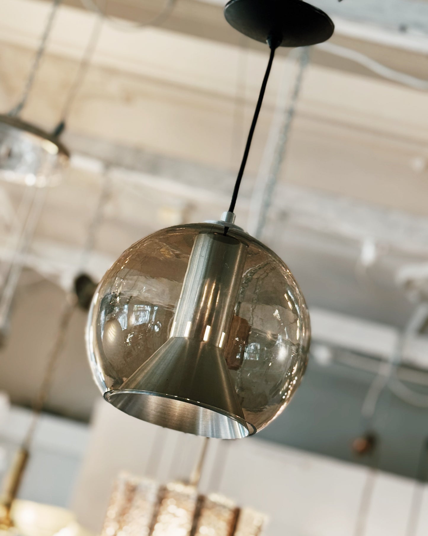 RAAK / Smoky Glass Globe Pendant by Frank Ligtelijn