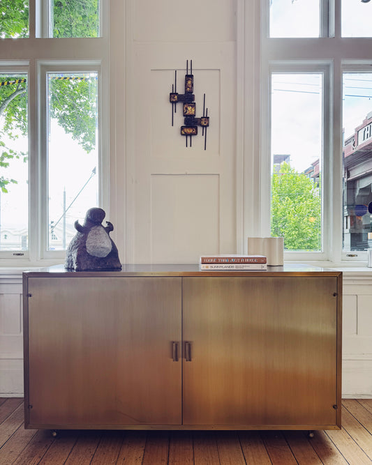 JULIAN CHINCHESTER / Brushed Brass ‘Fry’ Credenza