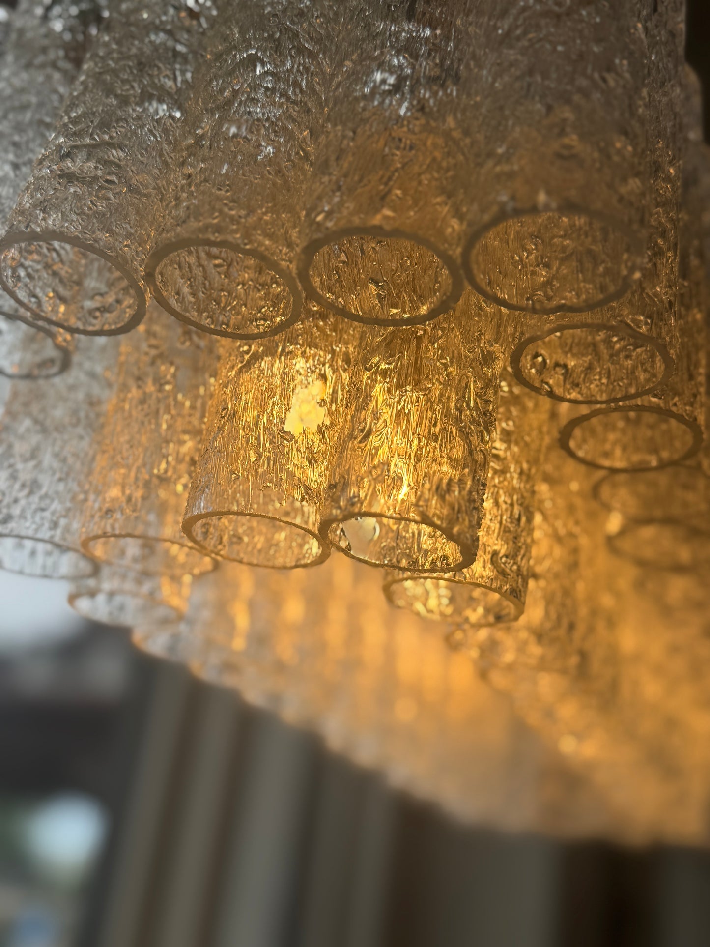 DORIA LEUCHTEN / Icicle Tronchi Glass Rectangular Chandelier