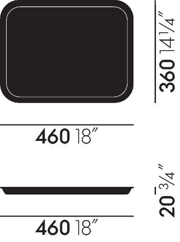 VITRA / Eames Classic Trays - Dot Pattern Reverse Dark - Large