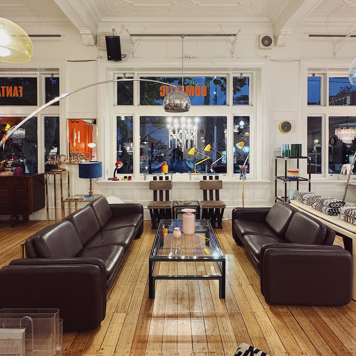 VINTAGE / 1970s Dark Brown Leather Sofas