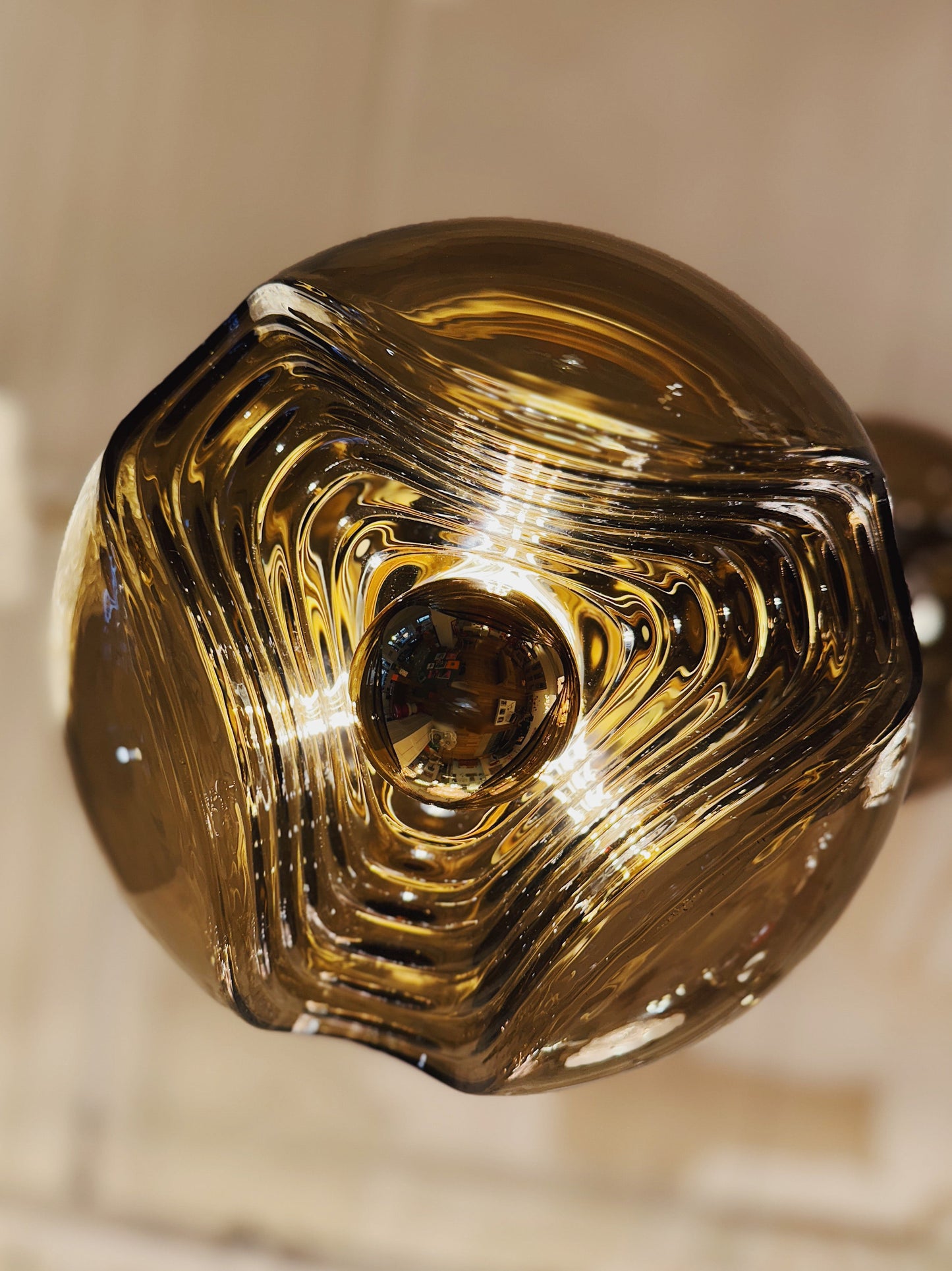 PEILL & PUTZLER / 1970s Wave Glass Pendant