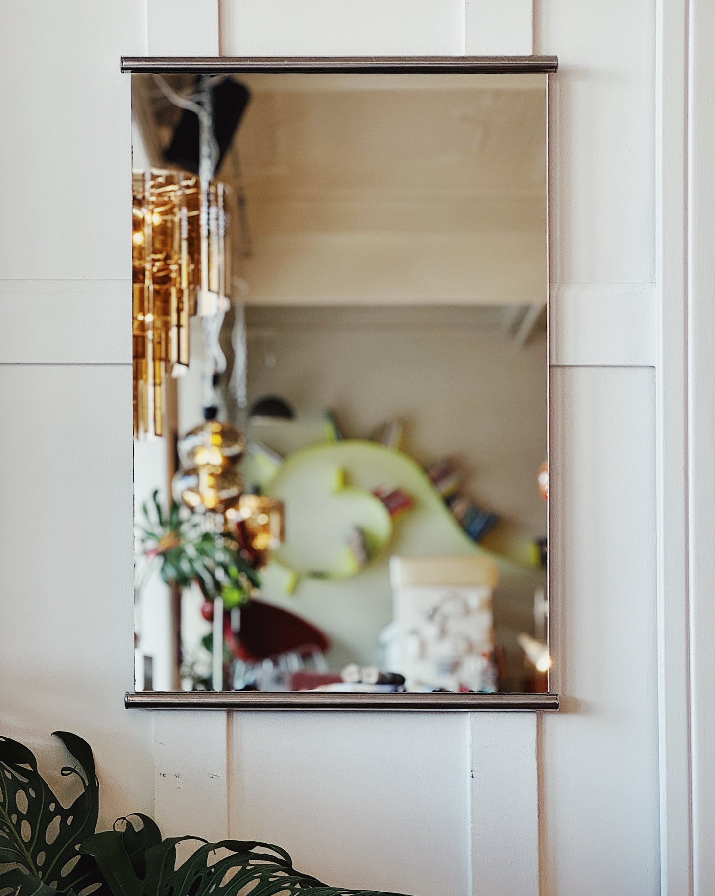 VINTAGE / Chrome Scroll Mirror