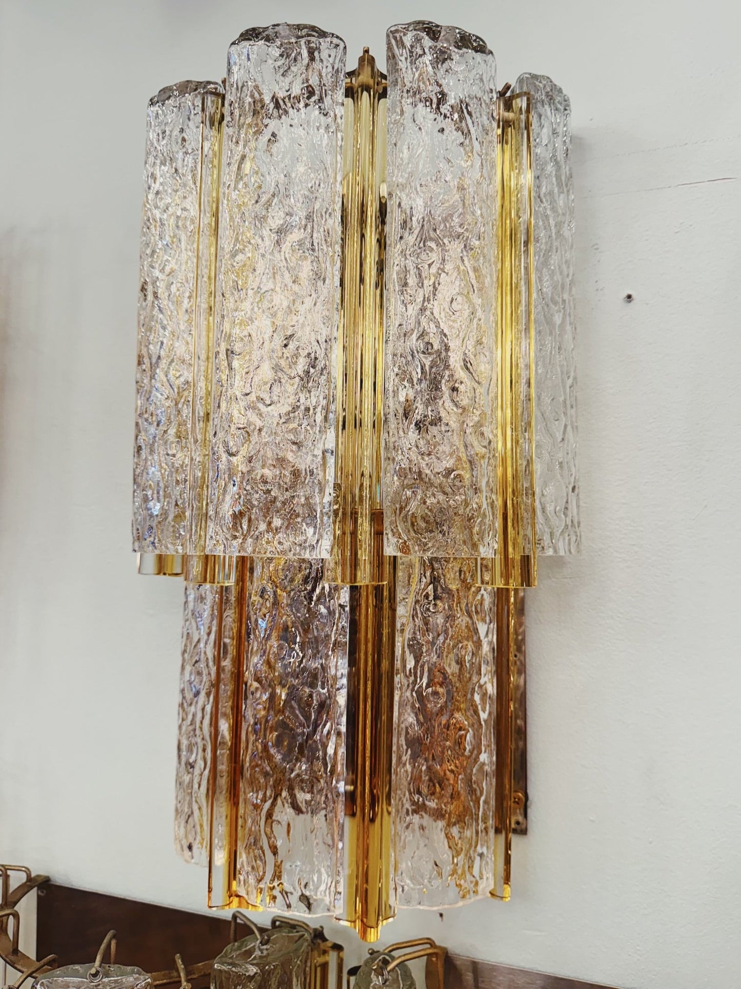 VENINI / 1960s Trilobi Murano Glass Wall Lights