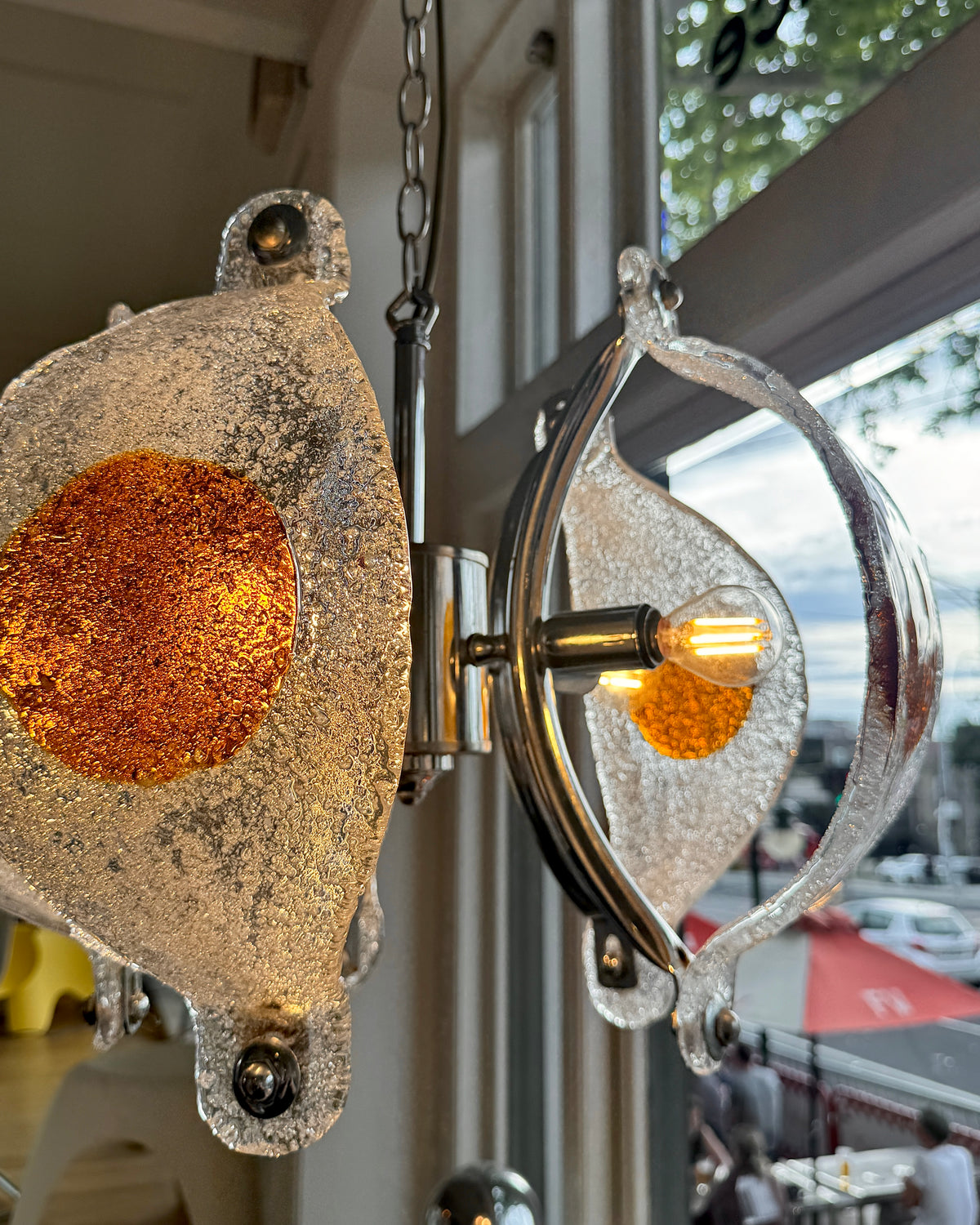 VINTAGE / Mazzega Murano Glass Chandelier