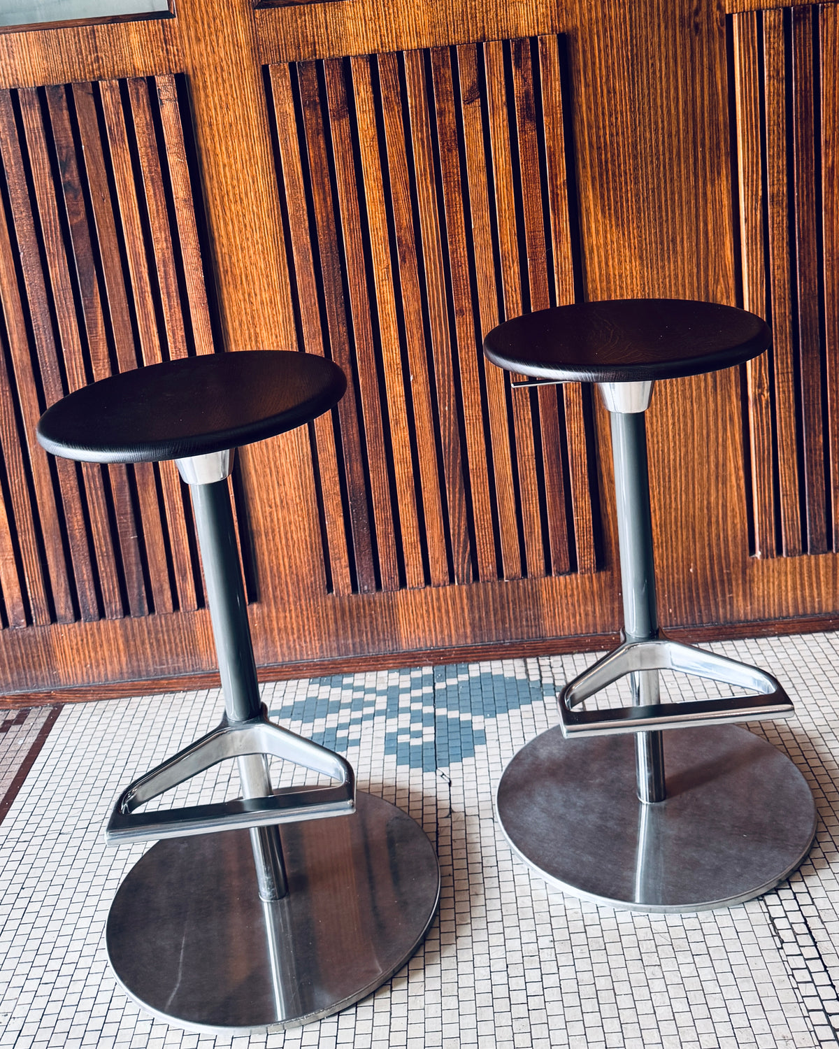 VITRA TAKEOVER / Zeb Stool Edward Barber & Jay Osger, 2014 - Leather Black