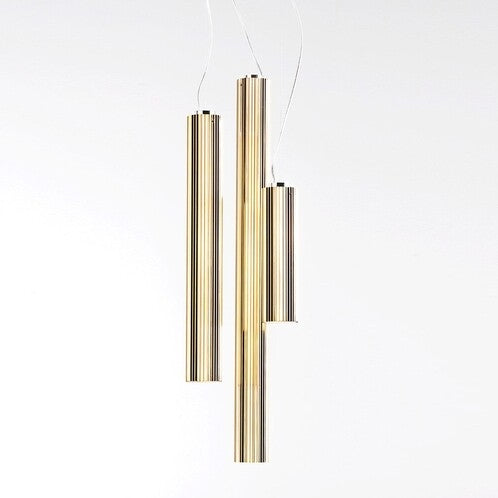 KARTELL / Rifly Metallic Gold Suspension Lamp by Ludovica + Roberto Palomba