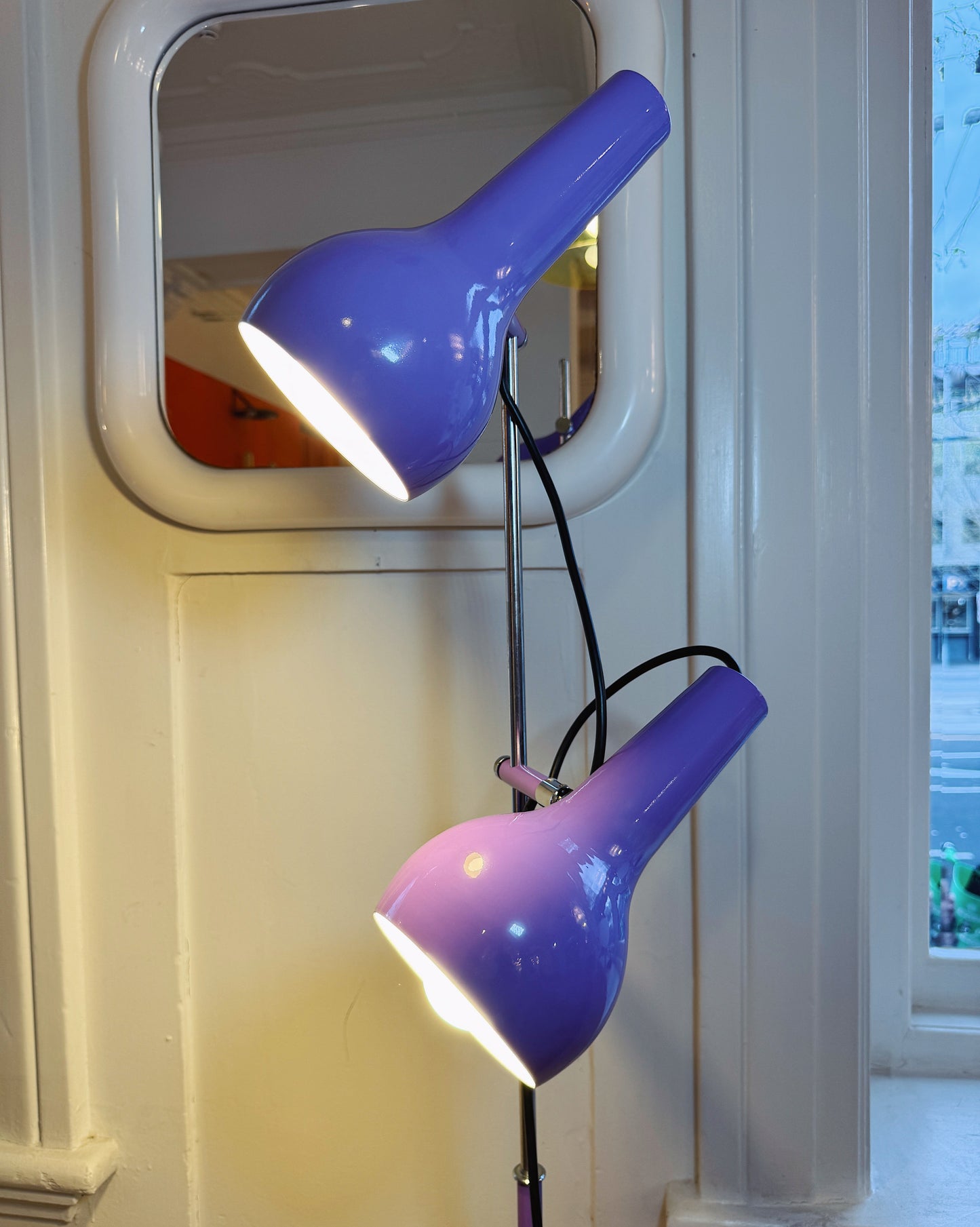 OSLO AUSTRALIA / Dual Head Floor Lamp - Purple