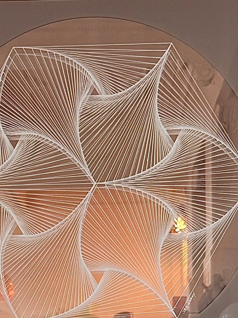 OP ART / Vintage 1970s Wall Mirror Signed by Sh.Gabbay