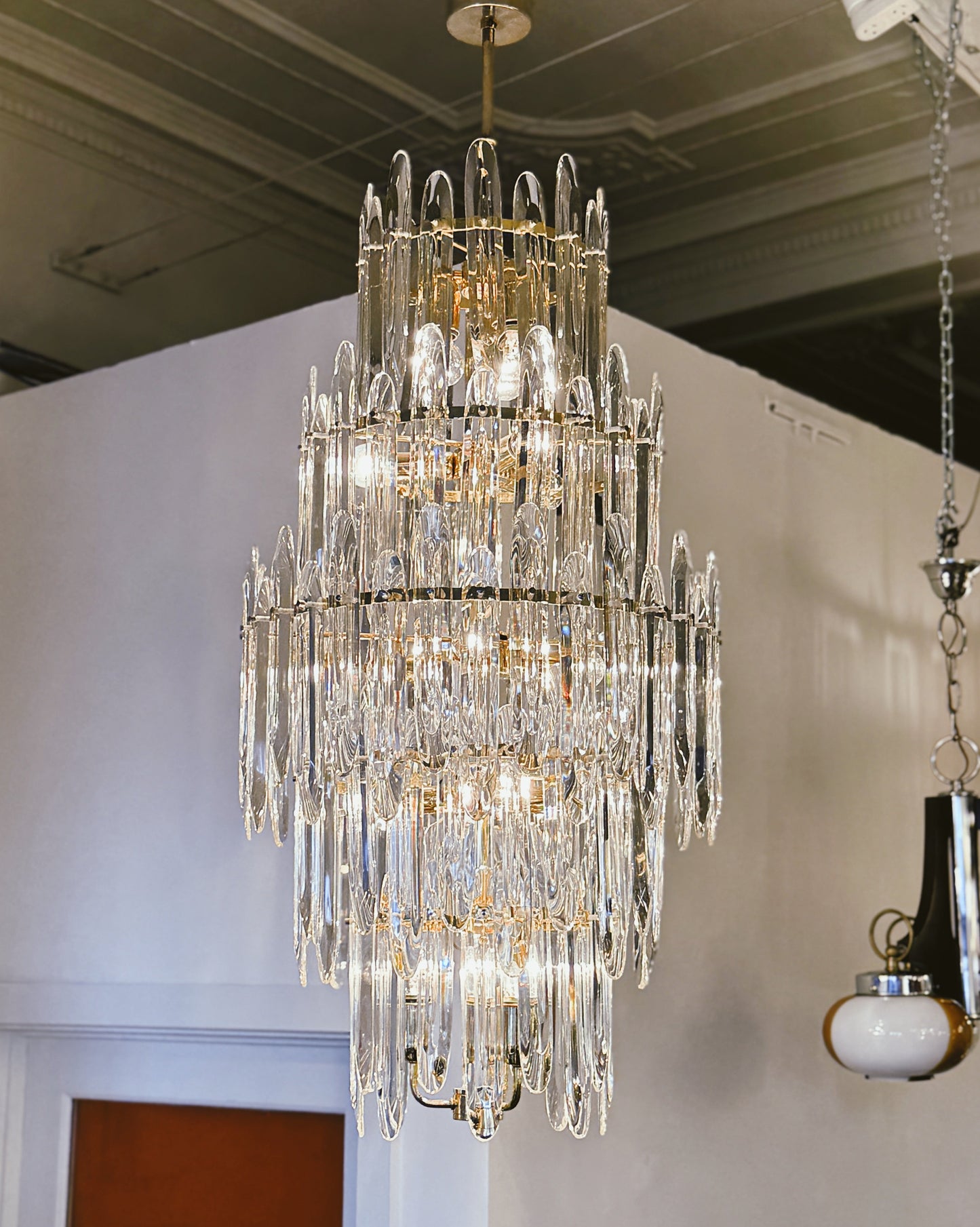 GAETANO SCIOLARI / 1960s Venetian Knife-Blade Chandelier