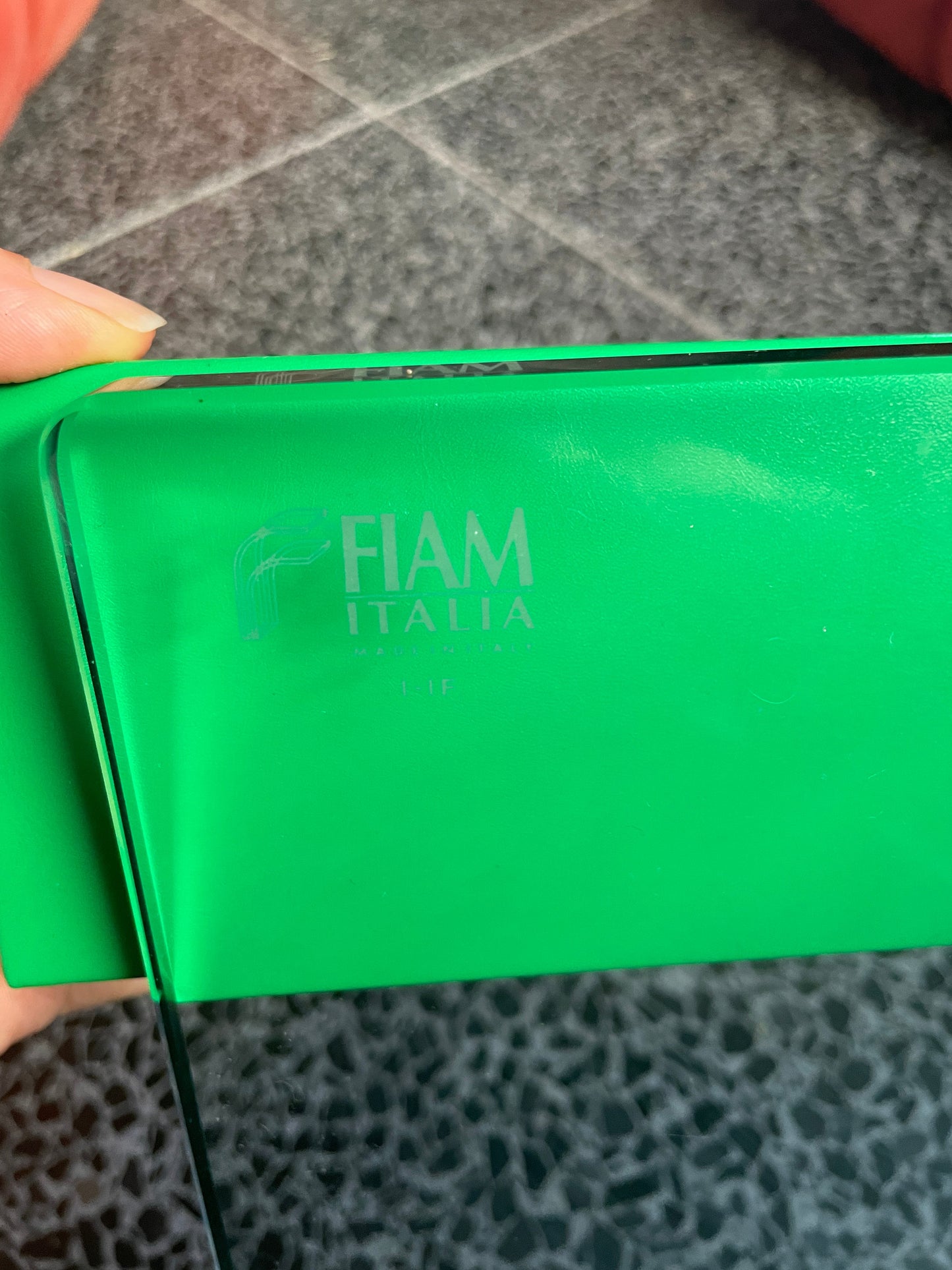 FIAM ITALIA / Glass Portarviste Magazine Holder by Vittorio Livi