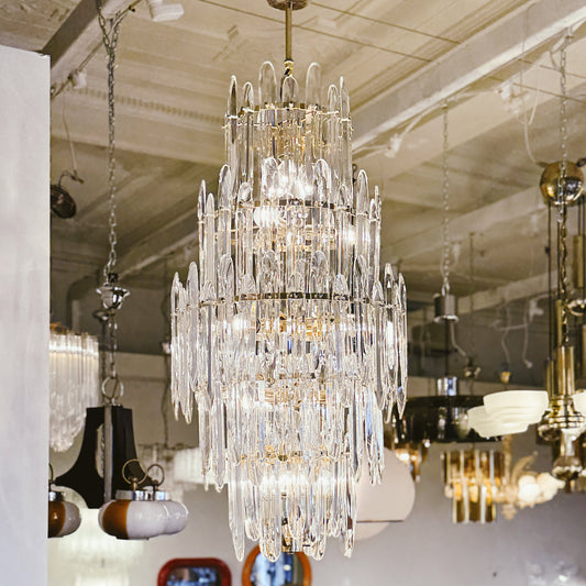GAETANO SCIOLARI / 1960s Venetian Knife-Blade Chandelier