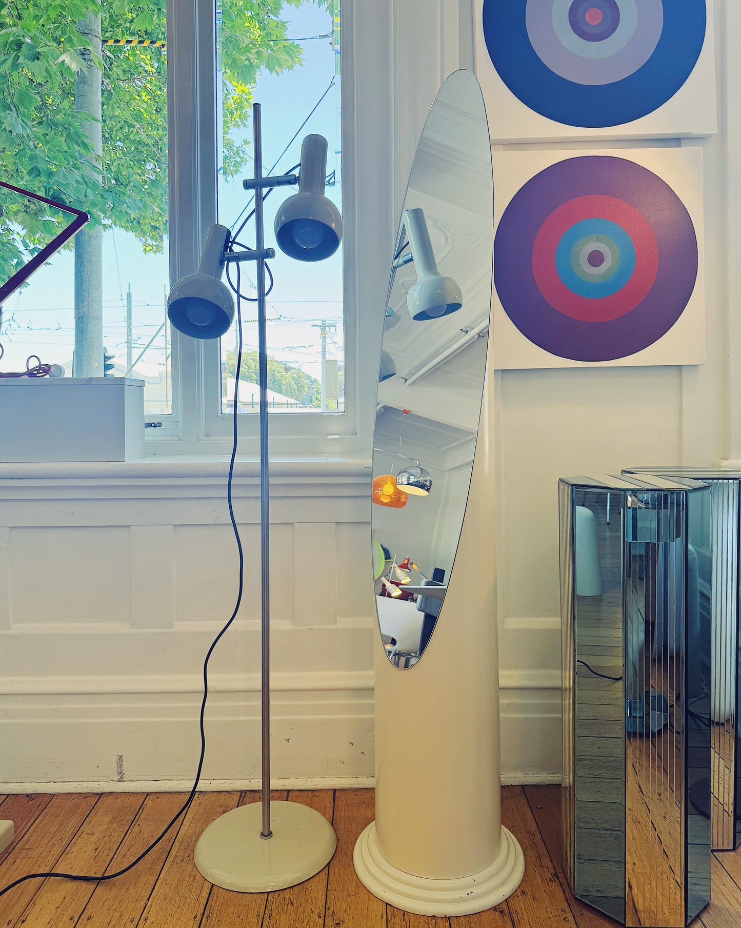 OSLO AUSTRALIA / Dual Head Floor Lamp - Cream