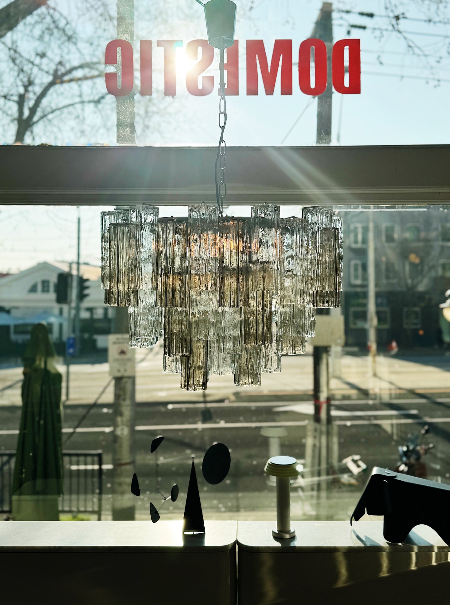 TRONCHI CHANDELIER / Vintage Oval Two Tone Venetian Chandelier